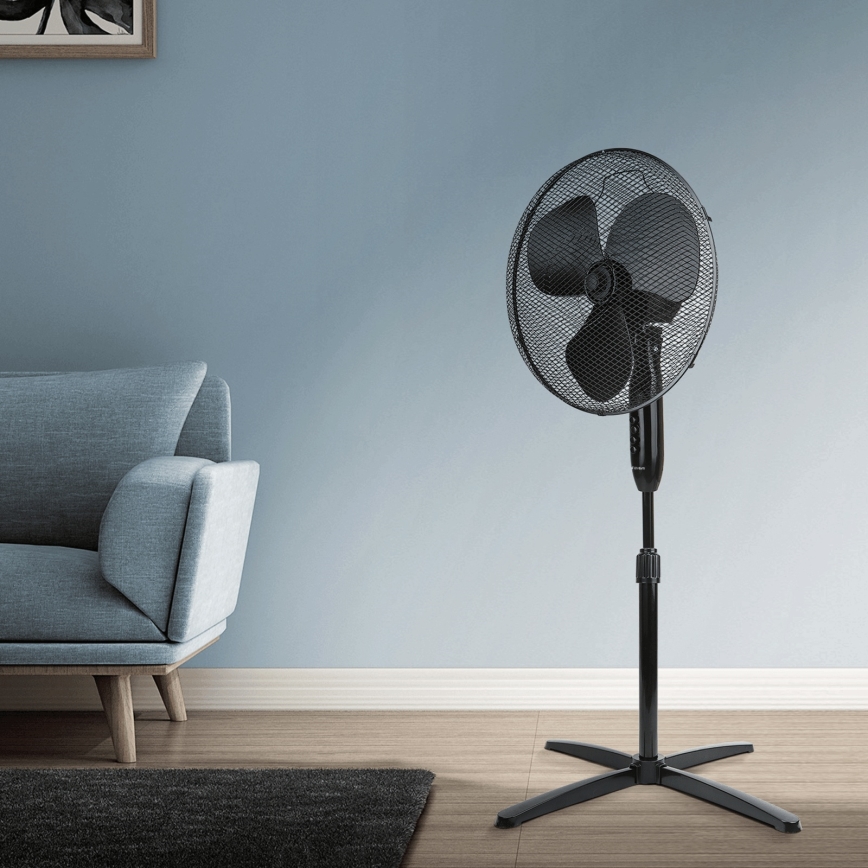 ZEVENTI - Stojanový ventilátor FLOW 40W/230V 120 cm černá