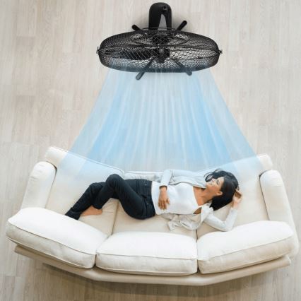 ZEVENTI - Stojanový ventilátor 40W/230V pr. 40 cm černá