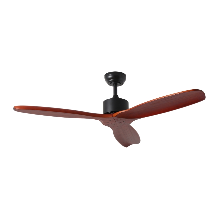 ZEVENTI - Stropní ventilátor CUENCA Wi-Fi Tuya černá/dub + dálkové ovládání