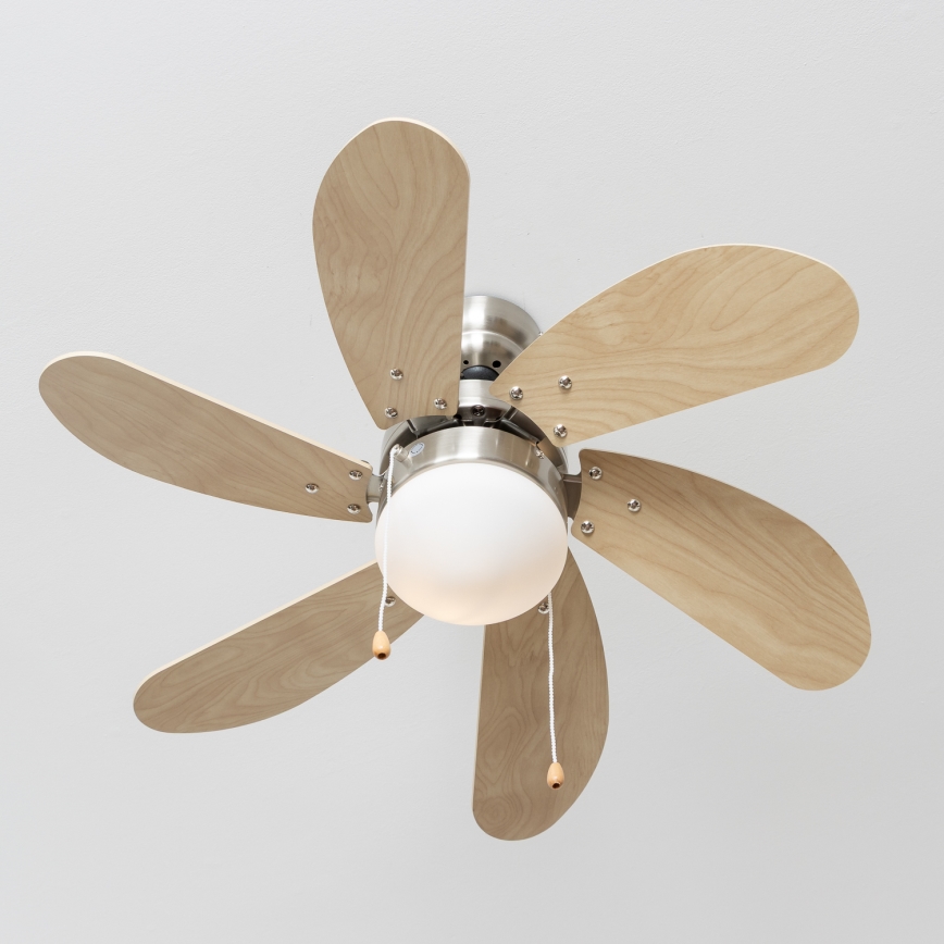 ZEVENTI - Stropní ventilátor FAMARA 1xE14/60W/230V béžová