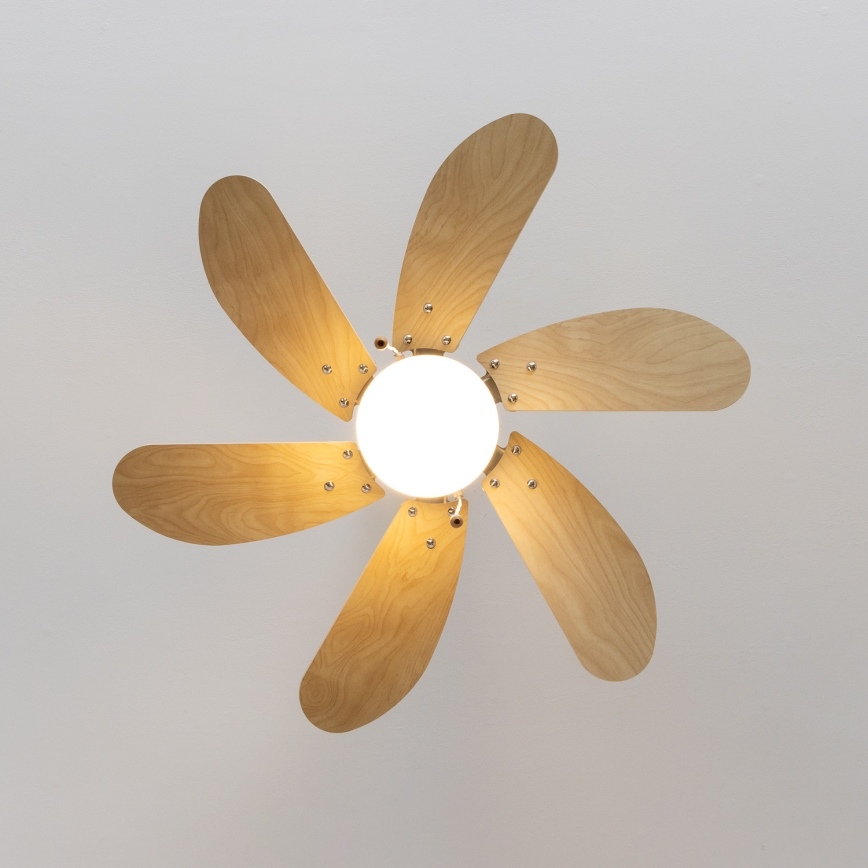 ZEVENTI - Stropní ventilátor FAMARA 1xE14/60W/230V béžová