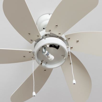 ZEVENTI - Stropní ventilátor FAMARA 1xE14/60W/230V bílá