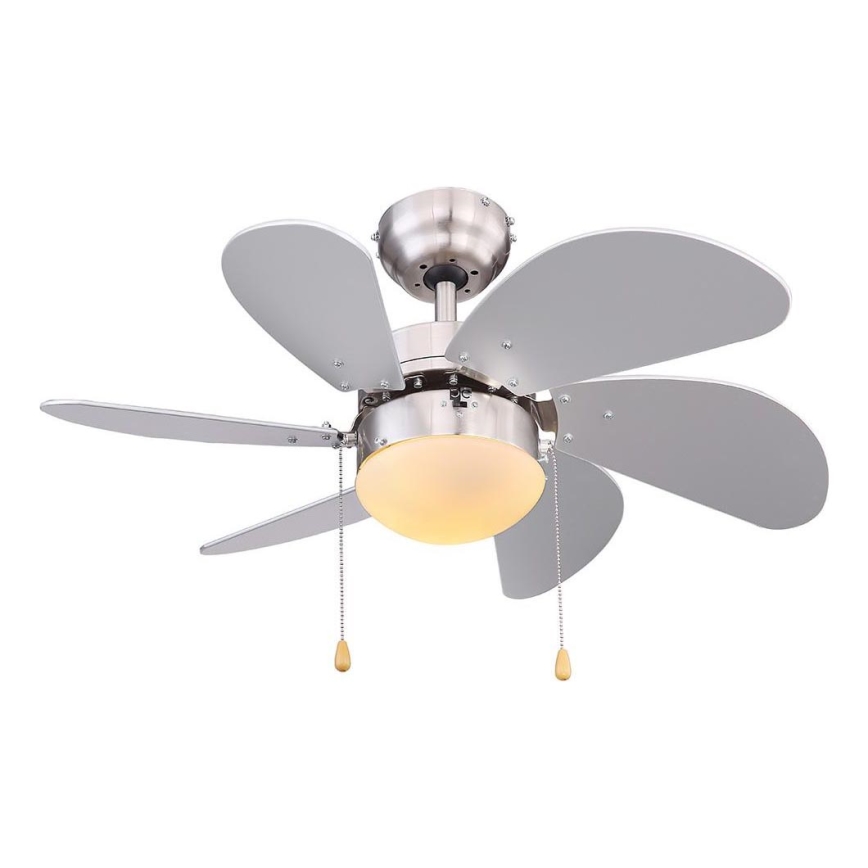 ZEVENTI - Stropní ventilátor FAMARA 1xE14/60W/230V šedá