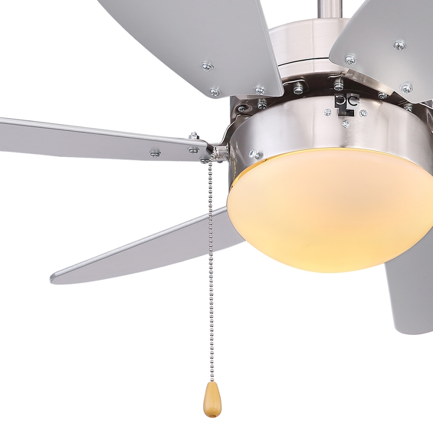 ZEVENTI - Stropní ventilátor FAMARA 1xE14/60W/230V šedá