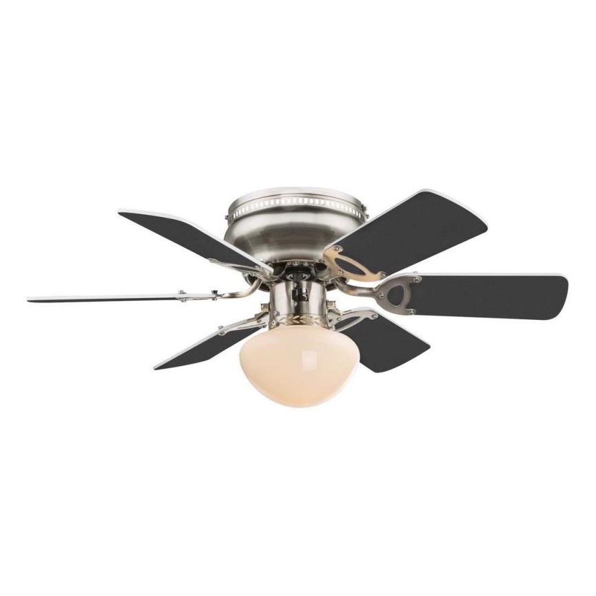 ZEVENTI - Stropní ventilátor GALDANA 1xE27/60W/230V šedá/bílá