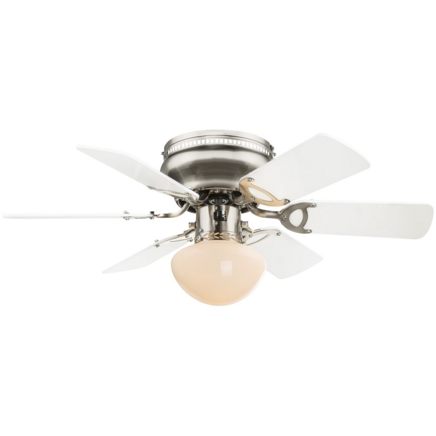 ZEVENTI - Stropní ventilátor GALDANA 1xE27/60W/230V šedá/bílá