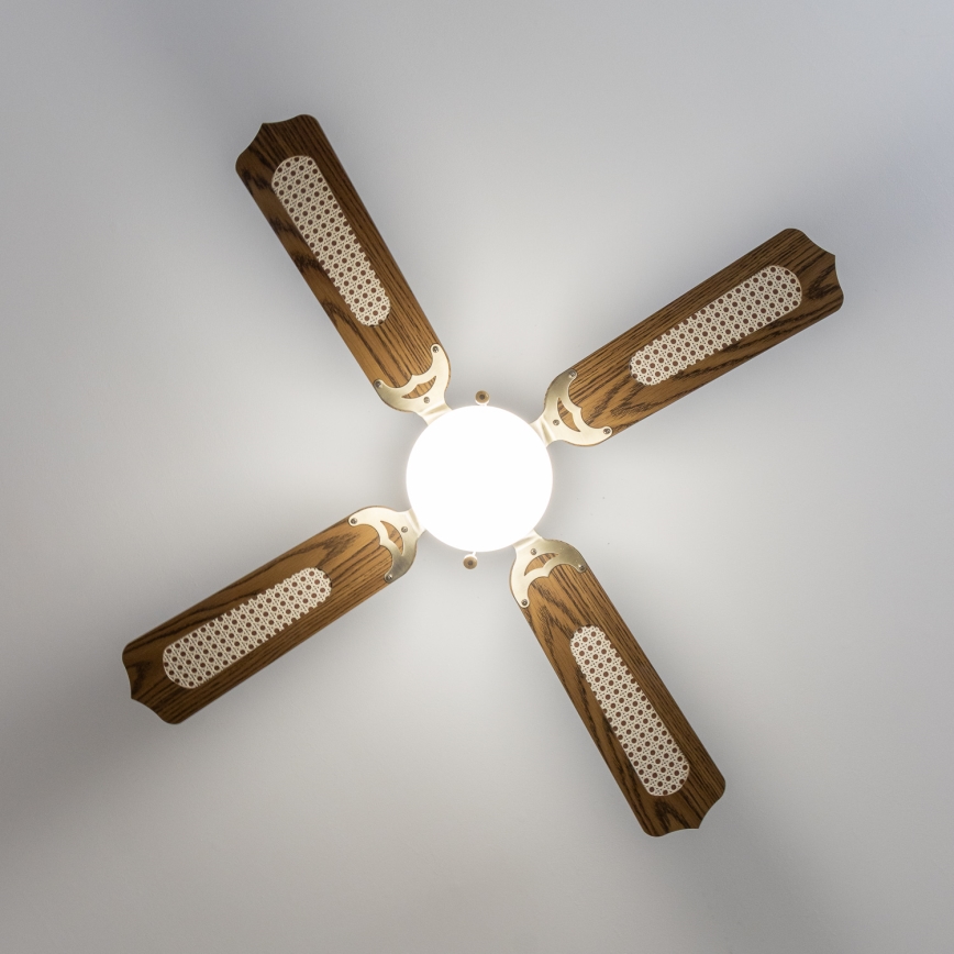 ZEVENTI - Stropní ventilátor NAVAGIO 1xE27/60W/230V hnědá