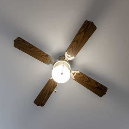 ZEVENTI - Stropní ventilátor NAVAGIO 1xE27/60W/230V hnědá
