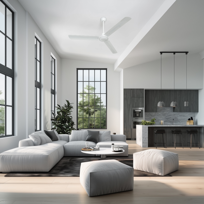 ZEVENTI - Stropní ventilátor TOFINO bílá