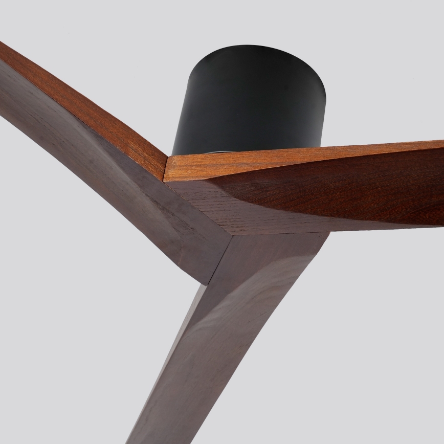 ZEVENTI - Stropní ventilátor VELLON Wi-Fi Tuya černá/ořech + dálkové ovládání