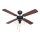 ZEVENTI - Stropní ventilátor ZURRIOLA 3xE27/60W/230V hnědá