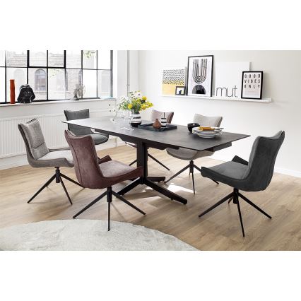 Židle ZAIRA 1 ks hnědá/červená