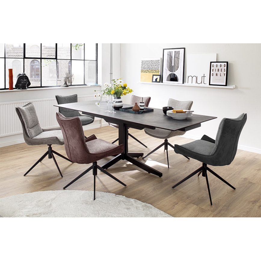 Židle ZAIRA 1 ks hnědá/červená