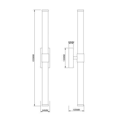 Zuma Line - LED Nástěnná lampa LED/12W/230V mosaz