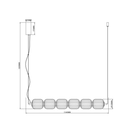 Zuma Line - LED Lustr na lanku LED/50W/230V zlatá