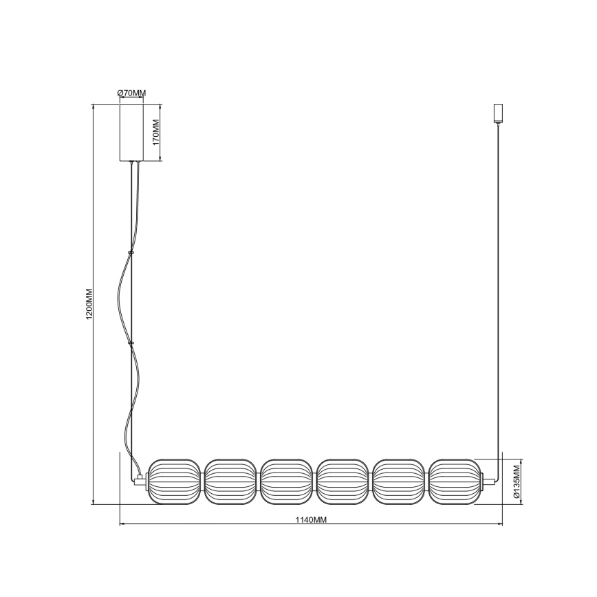 Zuma Line - LED Lustr na lanku LED/50W/230V zlatá