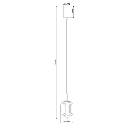 Zuma Line - LED Lustr na lanku LED/6,5W/230V pr. 13 cm zlatá