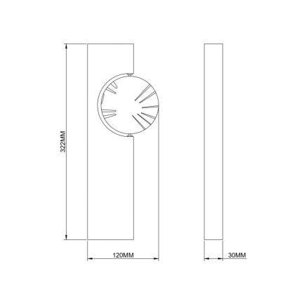 Zuma Line - LED Nástěnné svítidlo LED/3W/230V černá/zlatá
