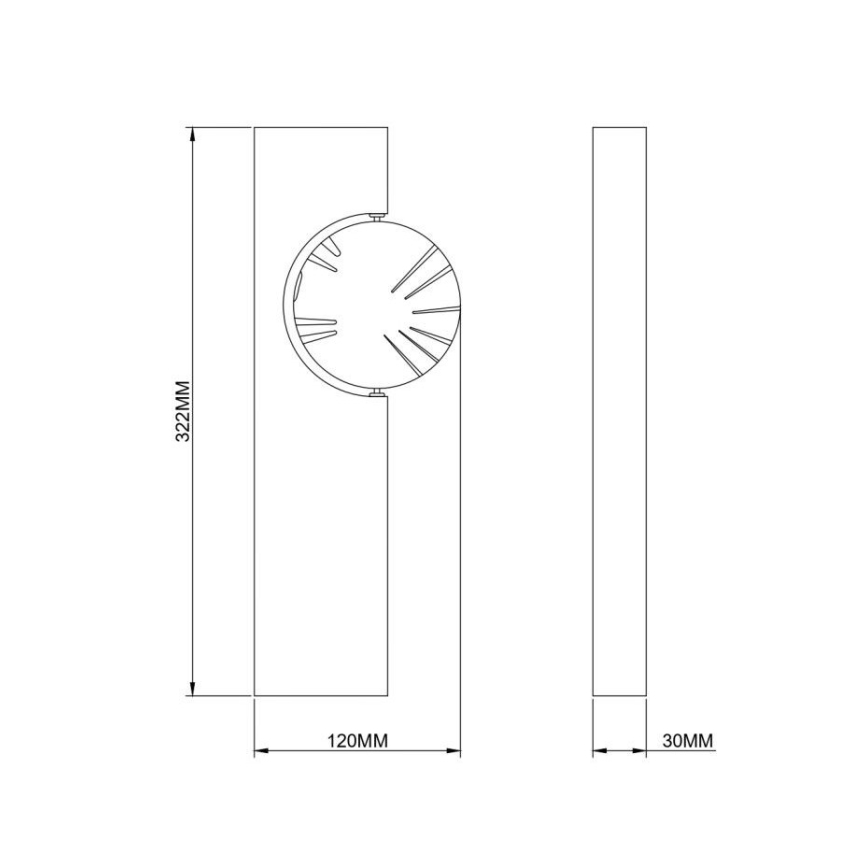 Zuma Line - LED Nástěnné svítidlo LED/3W/230V černá/zlatá
