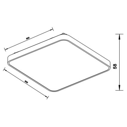 Zuma Line - LED Stropní svítidlo LED/60W/230V chrom