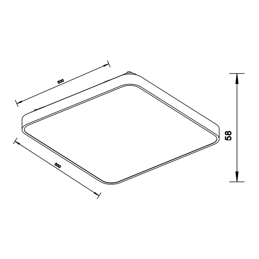 Zuma Line - LED Stropní svítidlo LED/60W/230V lesklý chrom