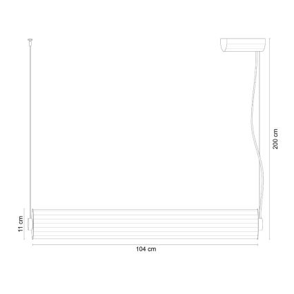 Zuma Line - LED Stmívatelný lustr na lanku LED/39W/230V 2700-6500K černá + dálkové ovládání