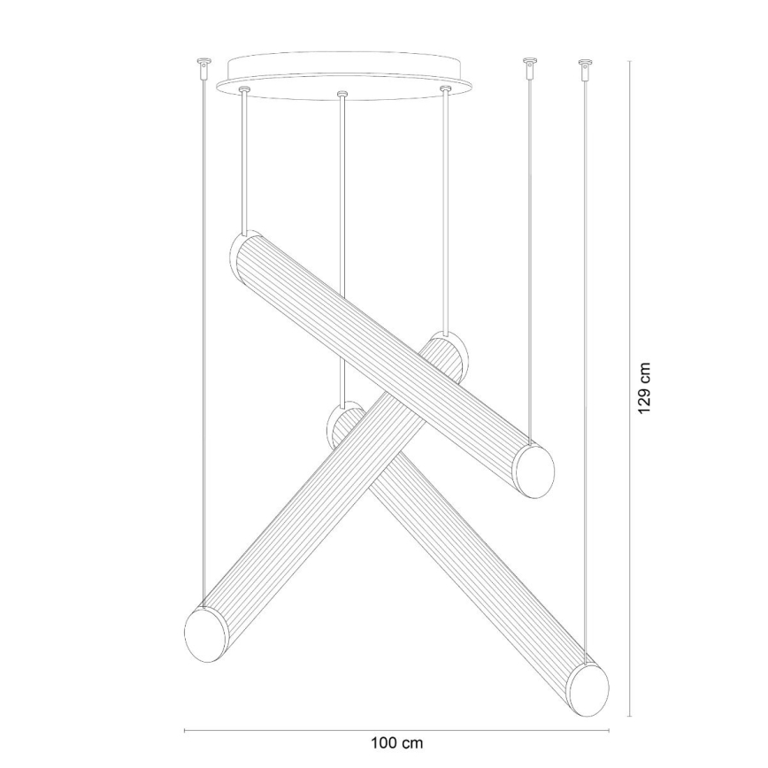 Zuma Line - LED Stmívatelný lustr na lanku LED/64W/230V 2700-6500K černá + dálkové ovládání
