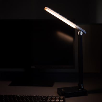 Zuma Line - LED Nabíjecí stolní lampa LED/8W/1200 mAh 3000/4500/6000K CRI 90 černá