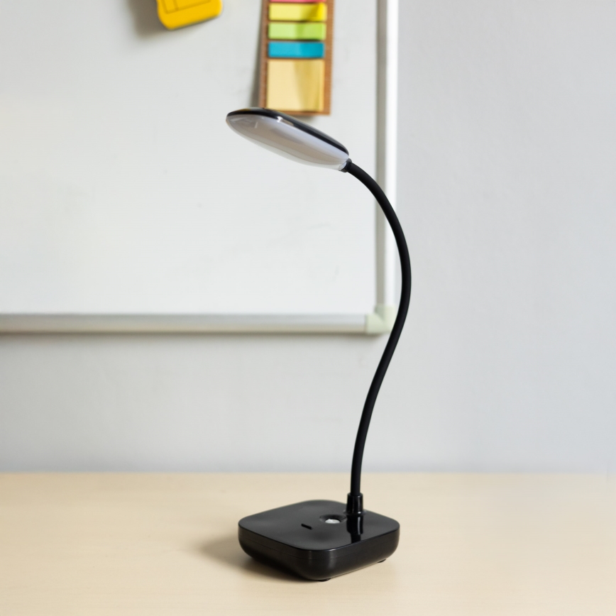 Zuma Line - LED Nabíjecí stolní lampa LED/7W/1200 mAh 3000/4500/6000K černá