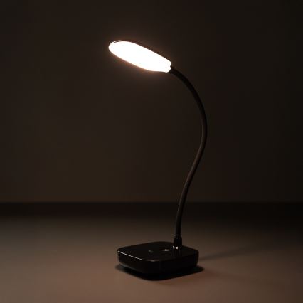 Zuma Line - LED Nabíjecí stolní lampa LED/7W/1200 mAh 3000/4500/6000K černá