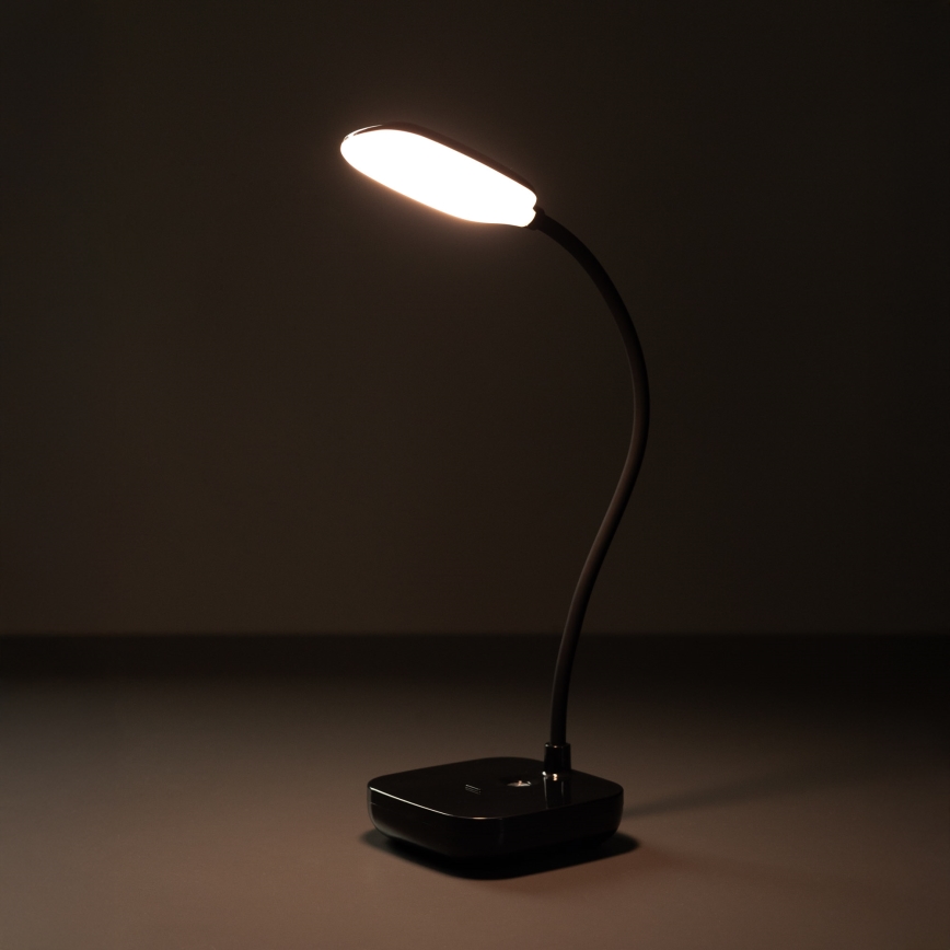 Zuma Line - LED Nabíjecí stolní lampa LED/7W/1200 mAh 3000/4500/6000K černá