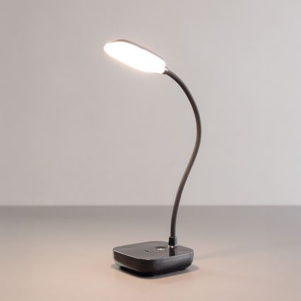 Zuma Line - LED Nabíjecí stolní lampa LED/7W/1200 mAh 3000/4500/6000K černá