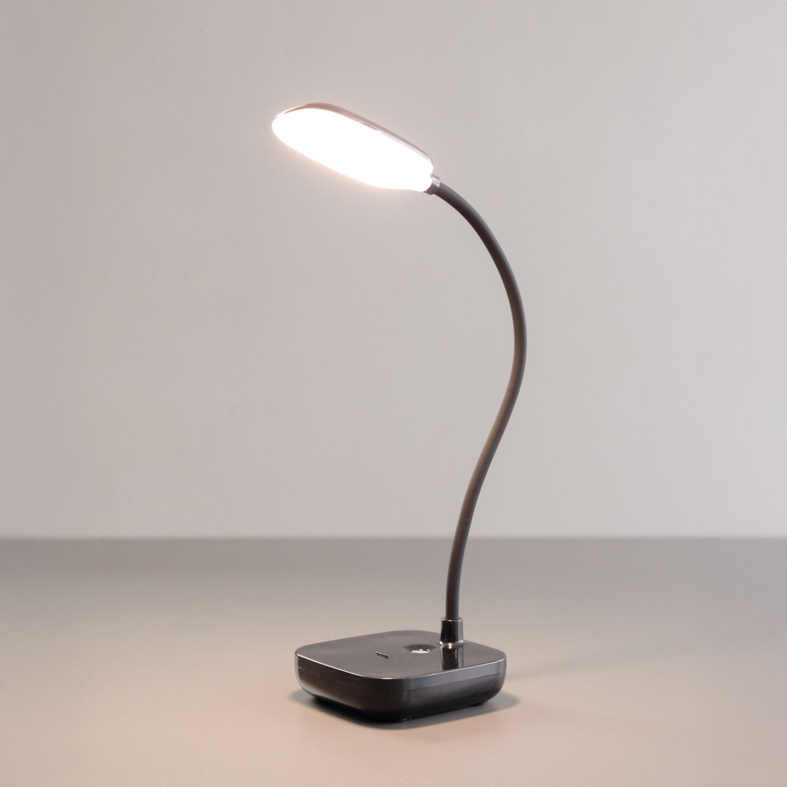 Zuma Line - LED Nabíjecí stolní lampa LED/7W/1200 mAh 3000/4500/6000K černá