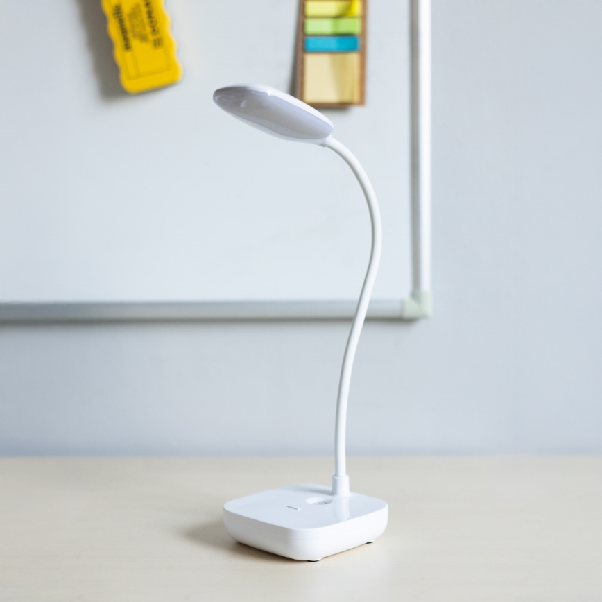 Zuma Line - LED Nabíjecí stolní lampa LED/7W/1200 mAh 3000/4500/6000K CRI 90 bílá