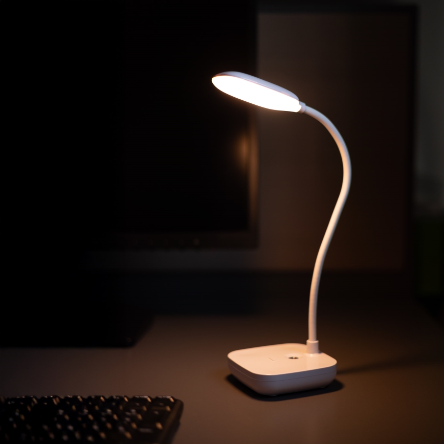 Zuma Line - LED Nabíjecí stolní lampa LED/7W/1200 mAh 3000/4500/6000K CRI 90 bílá