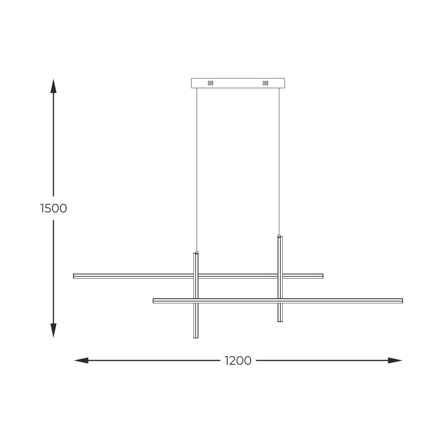Zuma Line - LED Lustr na lanku LED/42W/230V 3000/4000/6000K zlatá
