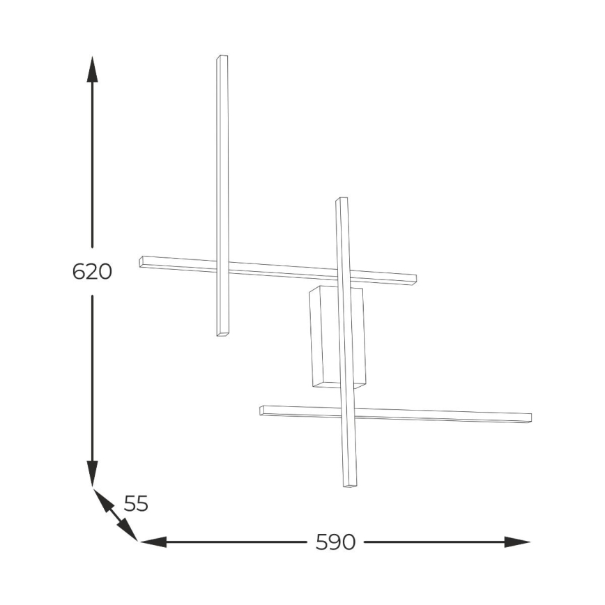 Zuma Line - LED Nástěnné svítidlo LED/32W/230V 3000/4000/6000K zlatá