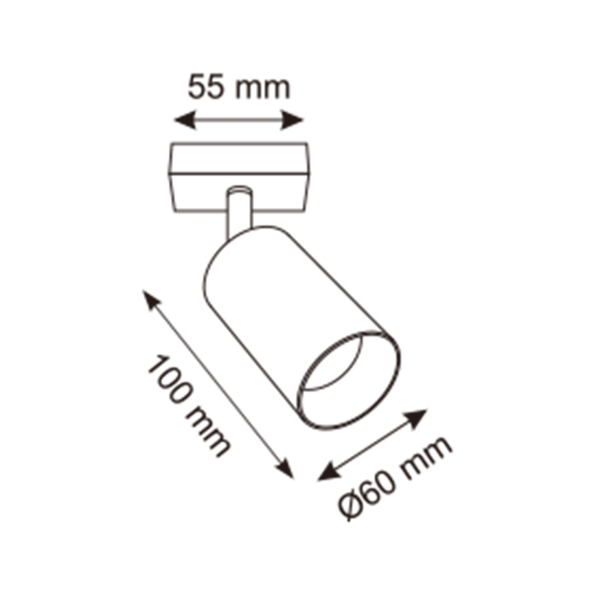 Zuma Line - Nástěnné bodové svítidlo 1xGU10/50W/230V černá/šedá