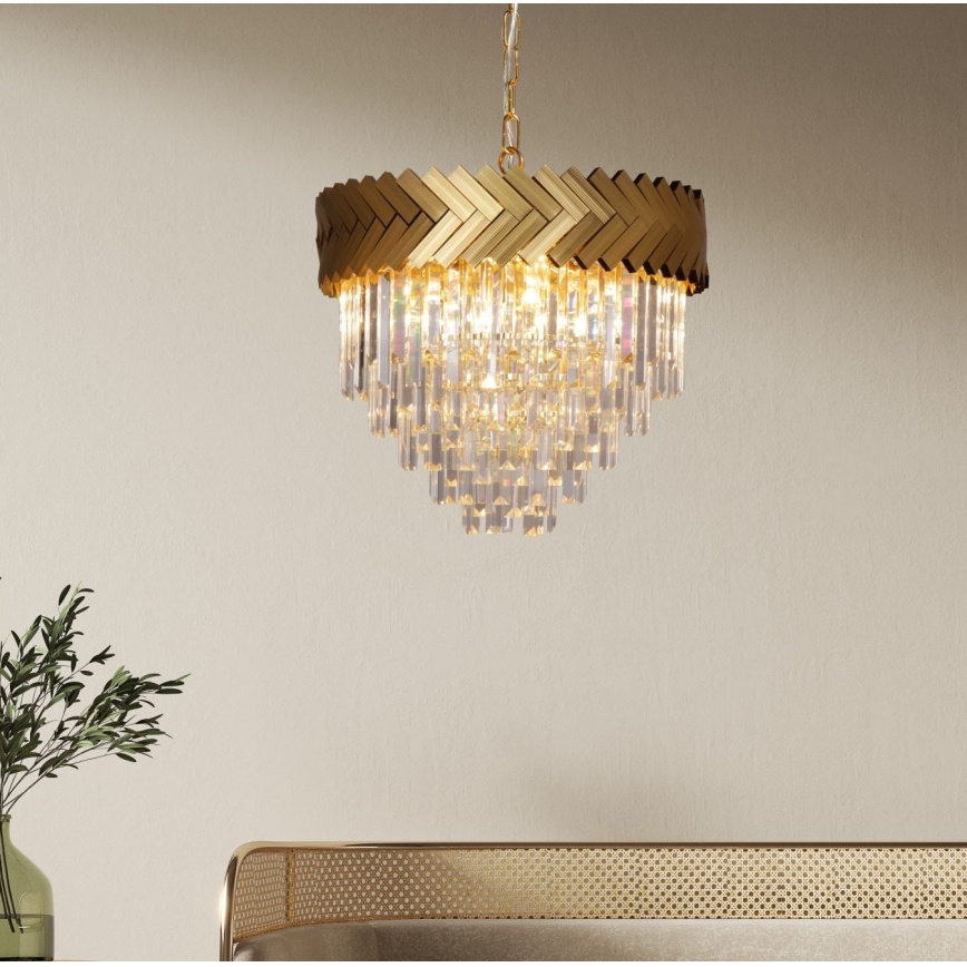 Zuma Line - Lustr na řetězu 9xE14/40W/230V zlatá