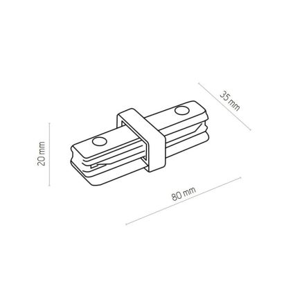 Zuma Line - Bodové svítidlo do lištového systému 8xGU10/10W/230V černá + lištové příslušenství