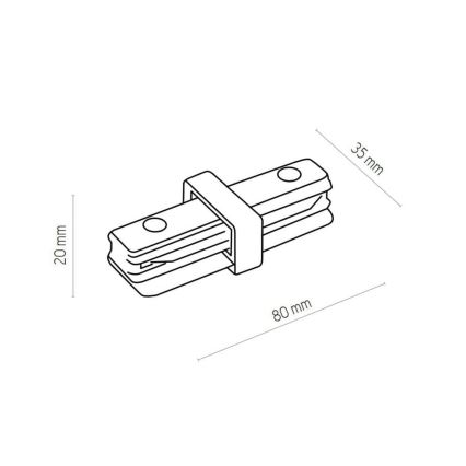 Zuma Line - Bodové svítidlo do lištového systému 6xGU10/10W/230V bílá + lištové příslušenství