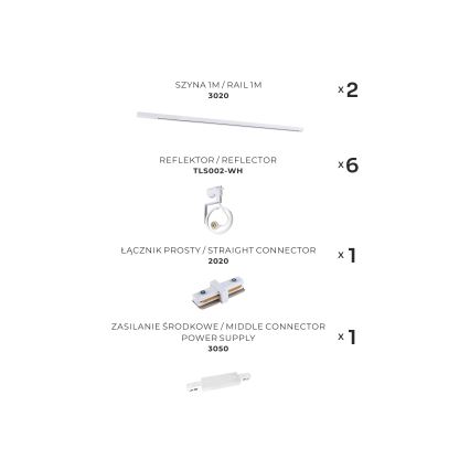 Zuma Line - Bodové svítidlo v lištovém systému 6xGU10/10W/230V bílá