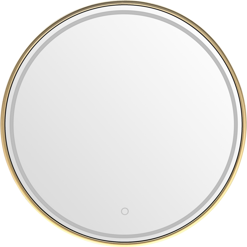 Zuma Line - LED Koupelnové nástěnné zrcadlo s podsvícením LED/36W/230V 3000/4000/6000K pr. 80 cm IP44 zlatá