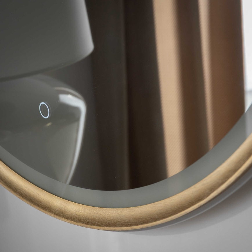 Zuma Line - LED Koupelnové nástěnné zrcadlo s podsvícením LED/36W/230V 3000/4000/6000K pr. 80 cm IP44 mosaz