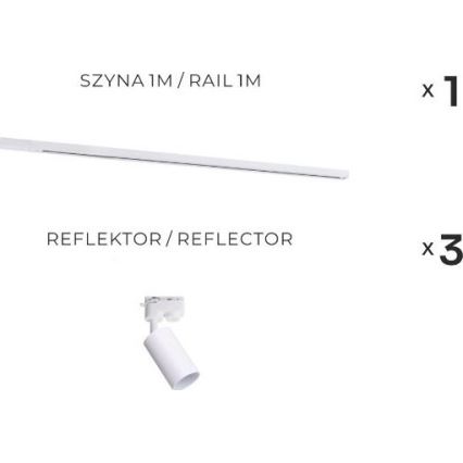 Zuma Line - Bodové svítidlo v lištovém systému 3xGU10/35W/230V bílá