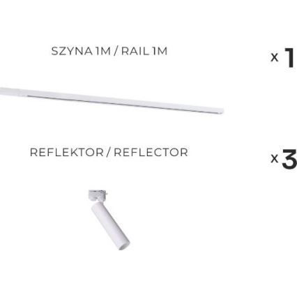 Zuma Line - Bodové svítidlo v lištovém systému 3xGU10/35W/230V bílá