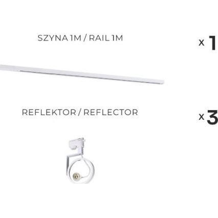 Zuma Line - Bodové svítidlo v lištovém systému 3xGU10/15W/230V bílá