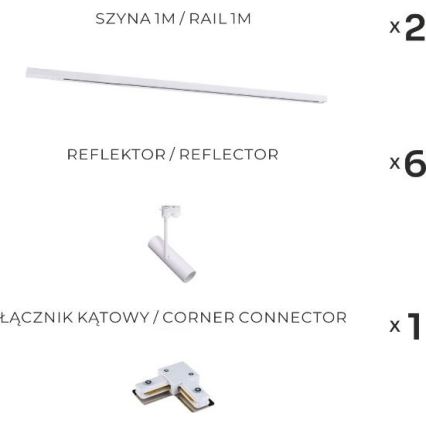 Zuma Line - Bodové svítidlo v lištovém systému 6xGU10/35W/230V bílá