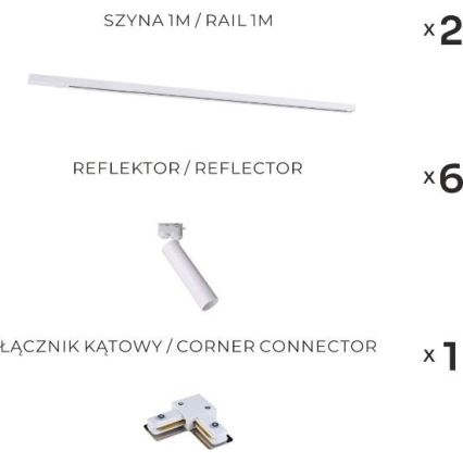 Zuma Line - Bodové svítidlo v lištovém systému 6xGU10/35W/230V bílá