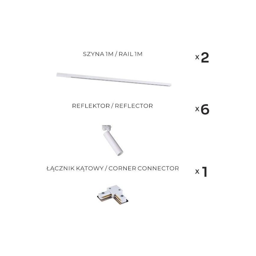 Zuma Line - Bodové svítidlo v lištovém systému 6xGU10/35W/230V bílá